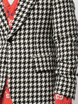 Thumbnail for your product : Gucci Houndstooth ruched-sleeve blazer