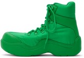 Thumbnail for your product : Bottega Veneta Green Puddle Bomber Lace-Up Boots