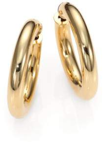 Roberto Coin 18K Yellow Gold Hoop Earrings/1"