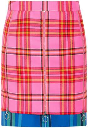 House of Holland Tartan Zip Skirt