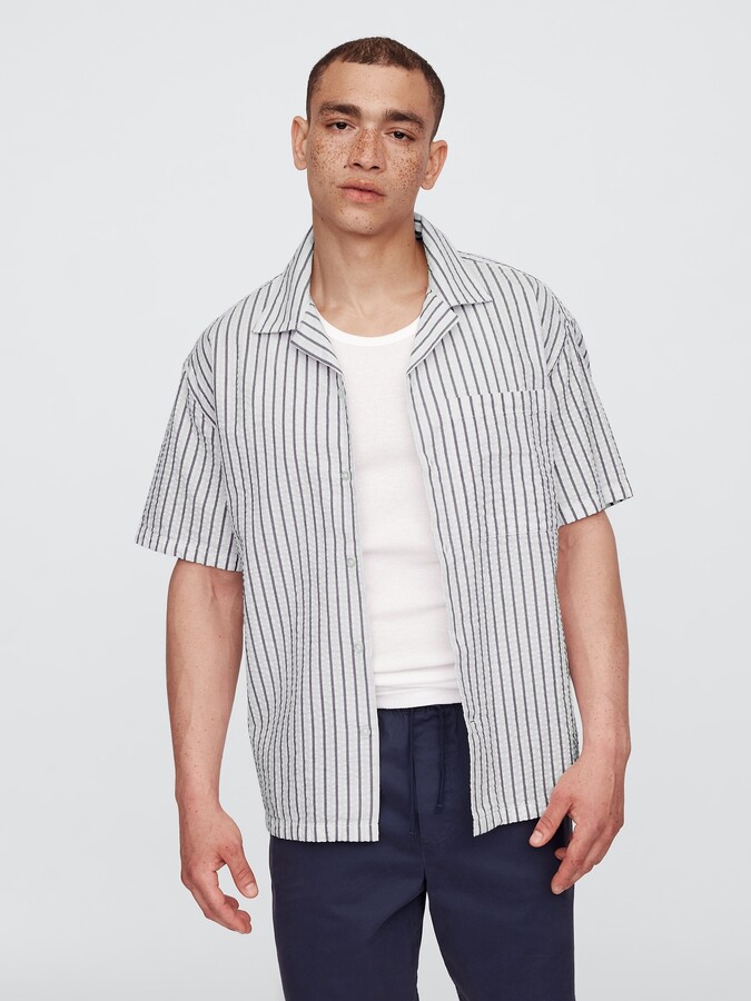 Gap Factory Seersucker Shirt in Boxy Fit