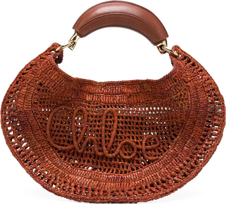 Chloé Summer Banana woven tote bag