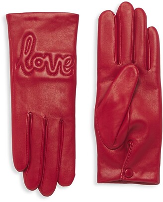 Agnelle Lambskin With Love Gloves