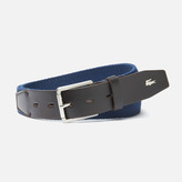 Thumbnail for your product : Lacoste Belt in stretch canvas and cowhide leather.