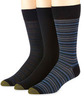 Thumbnail for your product : Gold Toe 3-pk. Dress Stripe Crew Socks