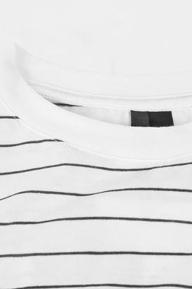Boutique Stripe side drape t-shirt