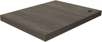 BFM Seating Relic Table Top - Melamine PVC Self-Edge - With 2 Flat Pack Wireless Chargers + USB-A & USB-C - Installed