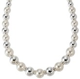 Thumbnail for your product : Pearl Lonna & Lilly Beaded Collar Necklace With Simulated White Silver