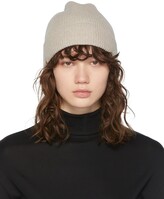 Thumbnail for your product : Lemaire Beige Wool Ribbed Beanie