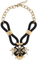 Thumbnail for your product : J.Crew Corded gold-tone crystal necklace