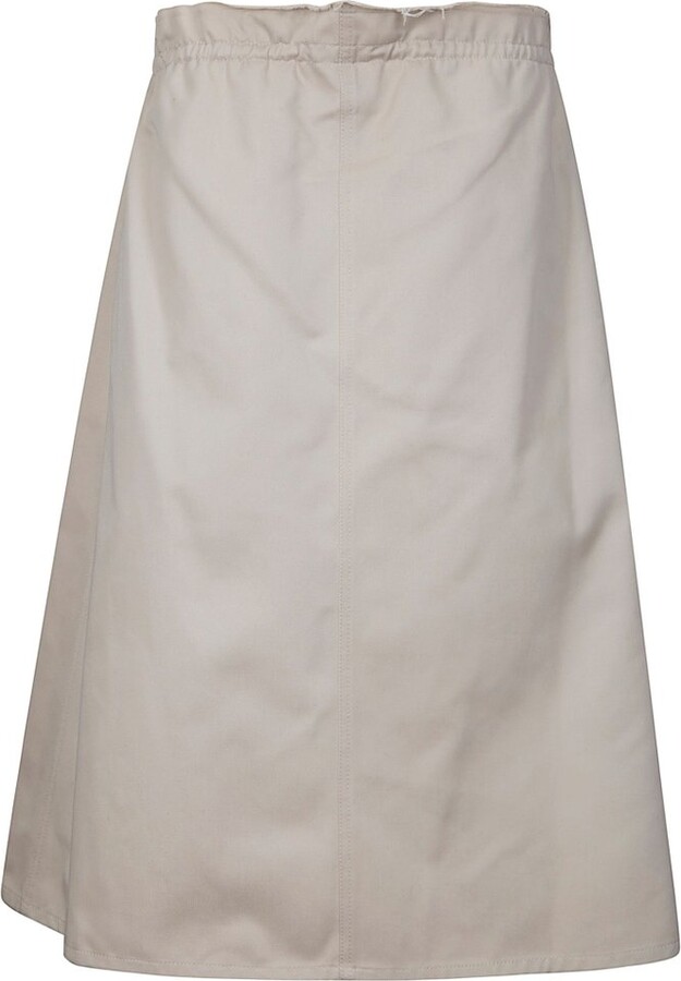 MM6 MAISON MARGIELA Elasticated Waistband Midi Skirt