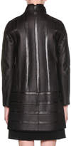 Thumbnail for your product : Giorgio Armani Snap-Button Shearling Lamb Blocked Leather Reversible Car Coat