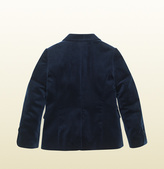 Thumbnail for your product : Gucci Kid's Navy Blue Velvet Jacket