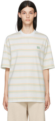 Acne Studios Green Pastel Stripe T-Shirt
