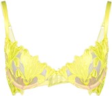 Thumbnail for your product : Fleur Du Mal Lily embroidered plunge demi bra