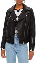 Thumbnail for your product : Topshop Leather Look Biker Jacket