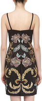 Thumbnail for your product : Mandalay Sleeveless Embroidered Beaded Sateen Dress, Black