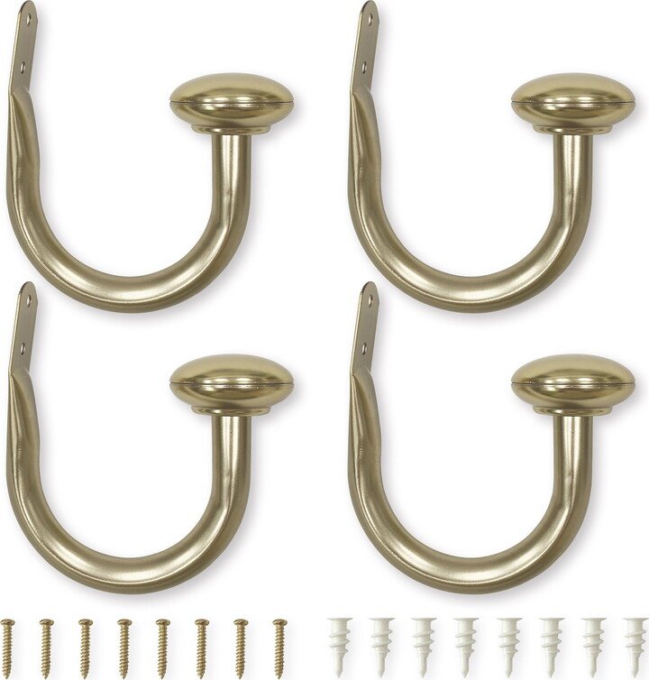 Bed Bath & Beyond Lumi 3/4 in. Dia. Curtain Holdback (2-Pack / 4-Pack) 4 PACK - Champagne