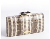 Thumbnail for your product : BCBGMAXAZRIA ivory python embossed 'Tessa' minaudiere