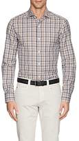 Thumbnail for your product : Isaia Men's Checked Cotton Poplin Shirt - Tan Pat.