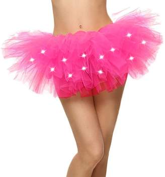 Simplicity LED Tu tu Light Up Neon Tutu Skirt for Party Stage Costume Show Nightclub