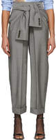 Alexander Wang Grey Tie Front Carrot Fit Trousers