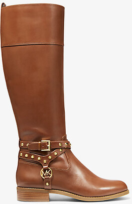 michael kors preston studded leather boot
