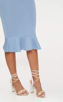 Thumbnail for your product : PrettyLittleThing Petite Isabella Black Bandeau Frill Hem Midaxi Dress