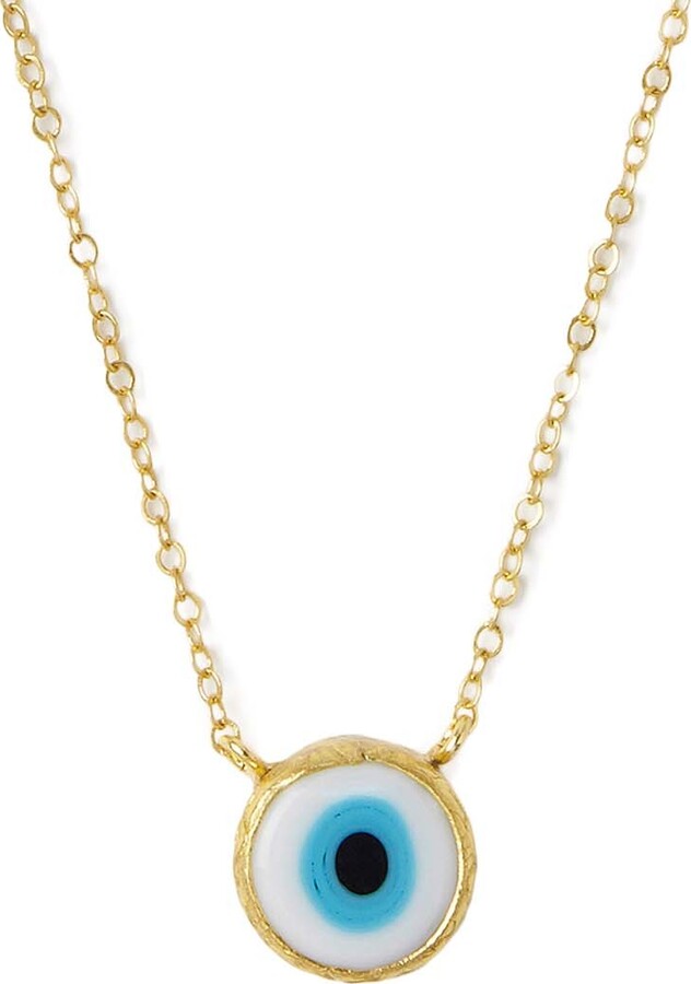 Ottoman Hands Nazar White Evil Eye Necklace ShopStyle