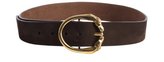 Thumbnail for your product : Gucci brown fabric logo engraved horse buckle classic belt