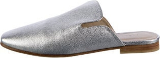 Freda Salvador Leather Mules Silver Square-Toes Unfortunately, due