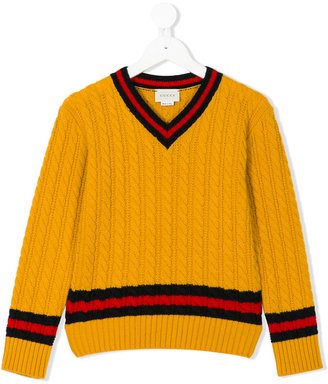 Gucci Kids cable knit jumper