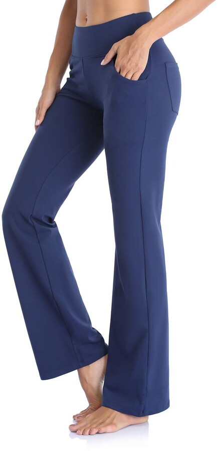 Buy CRZ YOGA Women's High Waist Flare Pants Stretch Comfy Bell