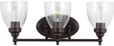 Thumbnail for your product : Jonathan Y Designs Marais 22.5In 3-Light Metal Glass Led Wall Sconce