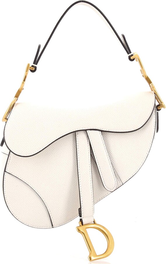 Christian Dior Saddle Handbag Leather Mini