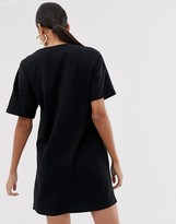 Thumbnail for your product : ASOS DESIGN Tall mini slub button through swing dress