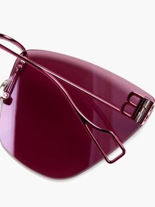 Balenciaga Bb-logo Cat-eye Sunglasses - Purple