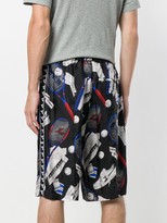 Thumbnail for your product : MSGM Tennis Print Sports Shorts