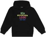 Thumbnail for your product : Balenciaga Kids Printed cotton hoodie