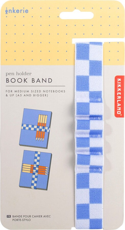 Container Store KIKKERLAND Inkerie Pen Holder Book Band Blue