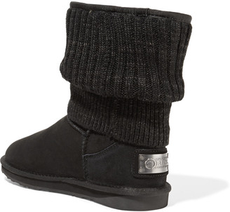 Australia Luxe Collective Fame ribbed-knit and shearling boots