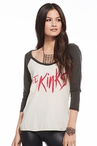 Thumbnail for your product : Chaser LA The Kinks Baseball Tee in Ecru/Black