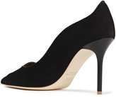 Thumbnail for your product : Malone Souliers Alessia 85 Crystal-embellished Suede Pumps