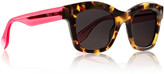Thumbnail for your product : Fendi Two-tone D-frame acetate sunglasses