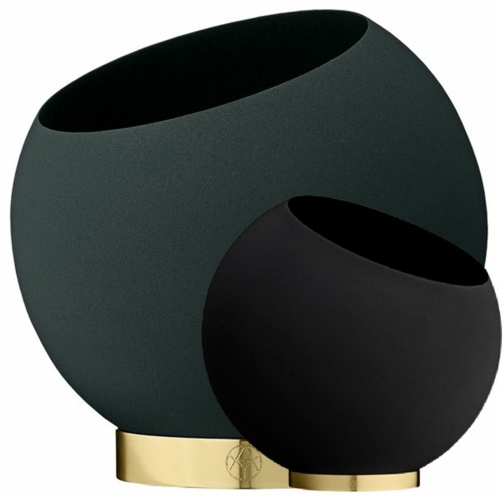 AYTM Globe Flower Pot Set of 2 Black + Forest ShopStyle Cushions