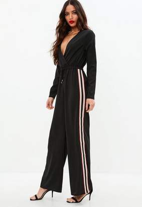 Missguided Side Stripe Wrap Playsuit