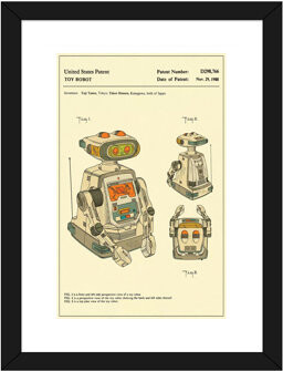 Yuji Tanno and Takeo Kimura (Playtime Products, Inc.) Toy Robot ("Gemini") Patent Kids Wall Décor