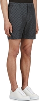 Thumbnail for your product : Marc by Marc Jacobs Slate Grey Silk-Cotton Tile Print Shorts