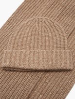 Thumbnail for your product : Johnstons of Elgin Cashmere Beanie Hat And Scarf Set - Brown