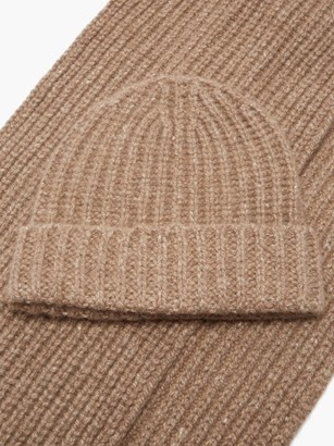 Johnstons of Elgin Cashmere Beanie Hat And Scarf Set - Brown
